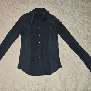 Theory Charcoal Collared Shirt